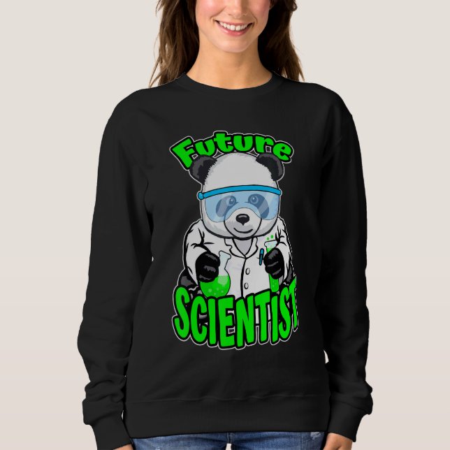 Sudadera Científico futuro Cute Panda Bear Stem Science Gee (Anverso)