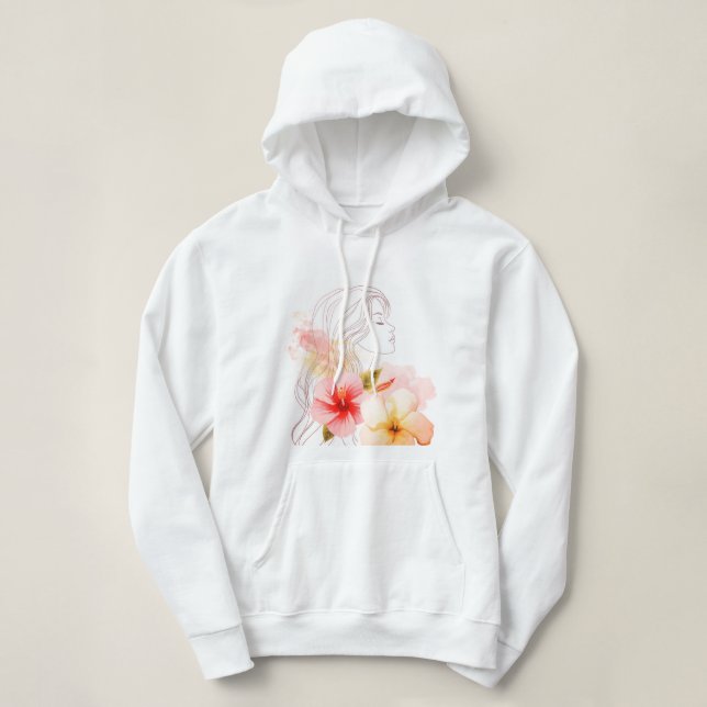 Sudadera Cierra los ojos con la flor roja (Diseño del anverso)