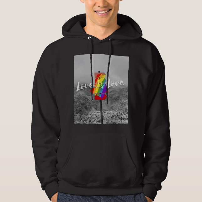 Sudadera Cierre del Rótulo de amor arcoiris (Anverso)