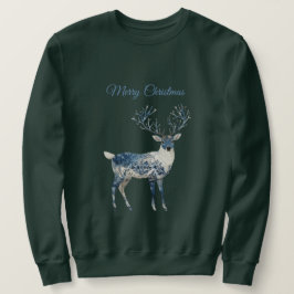 Sudadera Ciervo Chic Blanco Azul