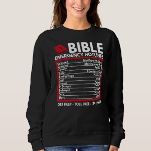 Sudadera Cifras de emergencia de la Biblia: Biblia cristian
