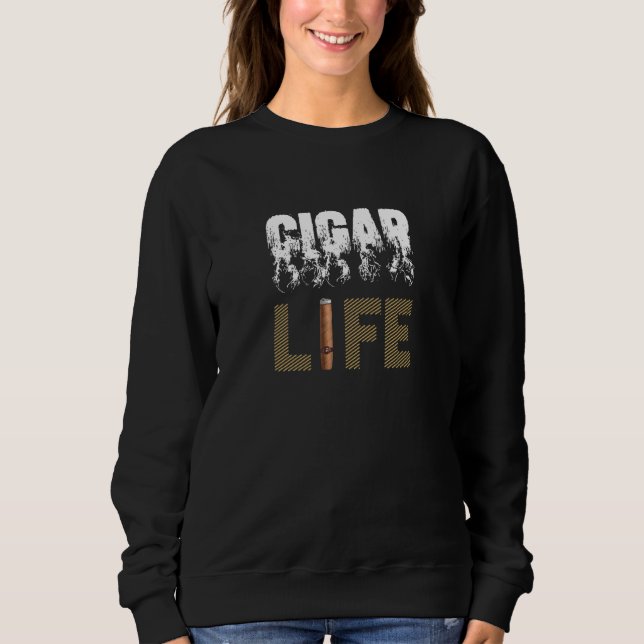 Sudadera Cigar Life Cae Humo (Anverso)