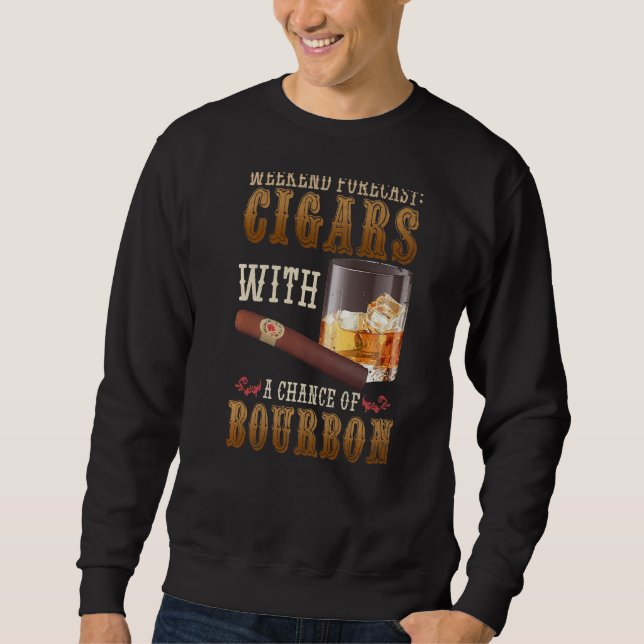 Sudadera Cigarros De Pronóstico De Fin De Semana Y Whiskey  (Anverso)