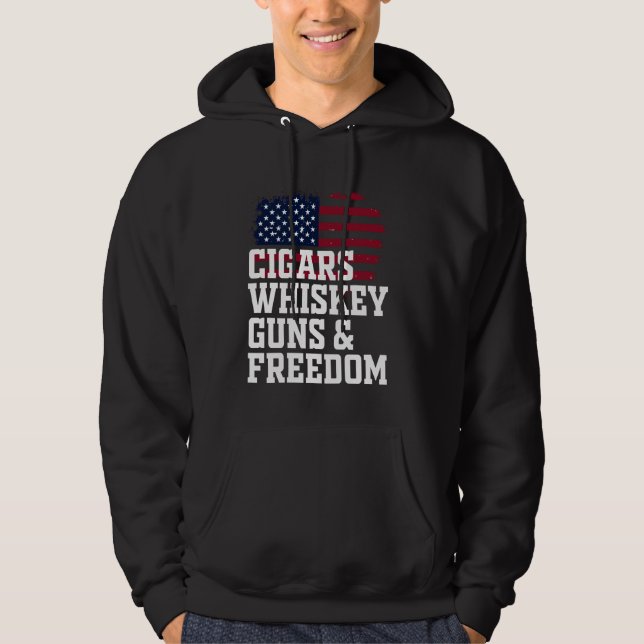 Sudadera Cigarros Pistolas De Whiskey Y Cigarros De Liberta (Anverso)