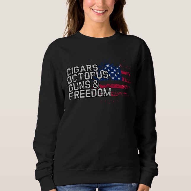 Sudadera Cigars OCTOPUS Guns & Freedom  OCTOPUS (Anverso)