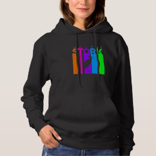 Sudadera Cigueña Animal Arcoíris Burbuja Con Silueta
