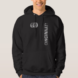 Sudadera Cincinnati Ohio 513 Código de área Retro de cosech