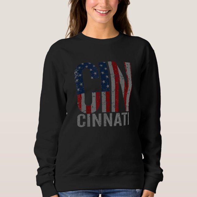 Sudadera Cincinnati Ohio Patriotas Día Conmemorativo De La  (Anverso)