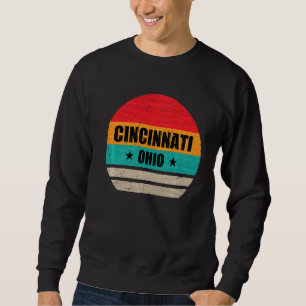 Sudadera Cincinnati Ohio Retro Vintage Sunset Uu State Cinc