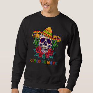 Sudadera Cinco De Mayo Cruz Mexicana Gafas de Sol Musta de 