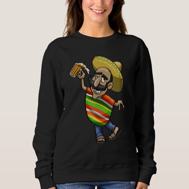 Sudadera Cinco De Mayo Dabbing Drunk Tio Women Mexican Cele (Anverso)
