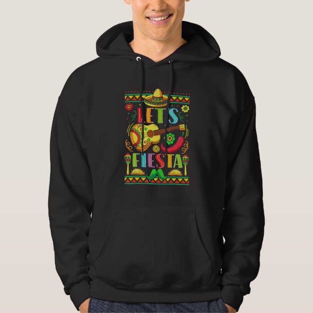 Sudadera Cinco De Mayo Deja Fiesta Cactus De Guitarra Mexic (Anverso)