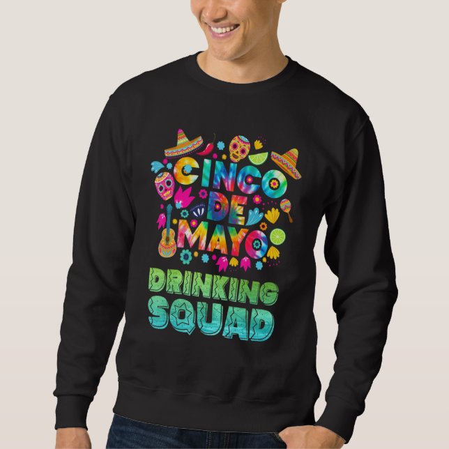 Sudadera Cinco De Mayo Escuadrón De Bebidas 2022 México (Anverso)