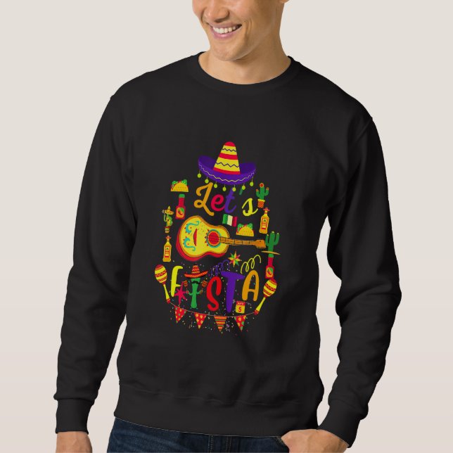 Sudadera Cinco De Mayo Fiesta Guitarra Cactus Mexicana H (Anverso)