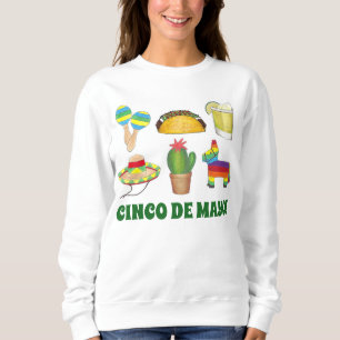 Sudadera Cinco de Mayo Fiesta Mexicana Cactus Taco Pinata