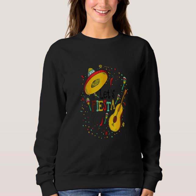 Sudadera Cinco De Mayo Guitarra Mexicana Fiesta (Anverso)