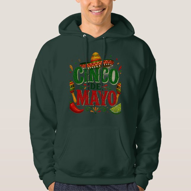 Sudadera Cinco de Mayo hombres (Anverso)