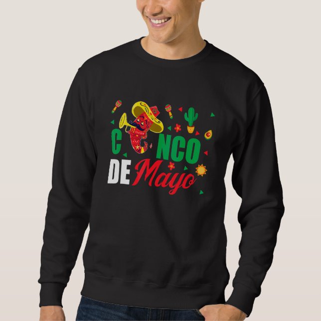 Sudadera Cinco De Mayo Hot Chili Fiesta Mexicano (Anverso)