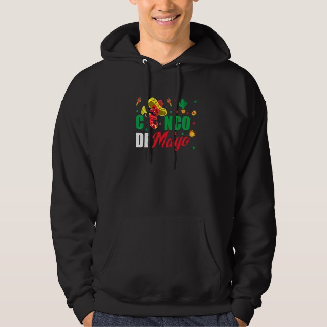 Sudadera Cinco De Mayo Hot Chili Fiesta Mexicano (Anverso)