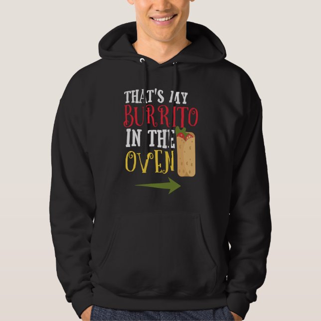 Sudadera Cinco De Mayo Pregnancy Announcement Burrito Oven (Anverso)