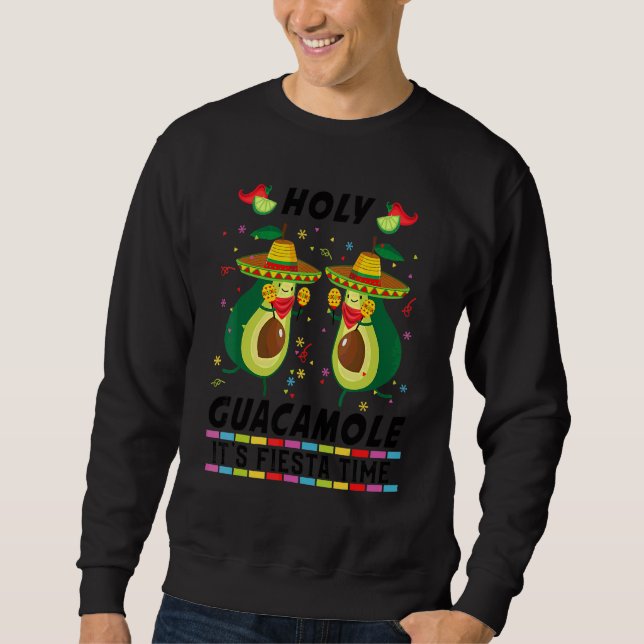 Sudadera Cinco De Mayo Santa Guacamole es la hora de la Fie (Anverso)