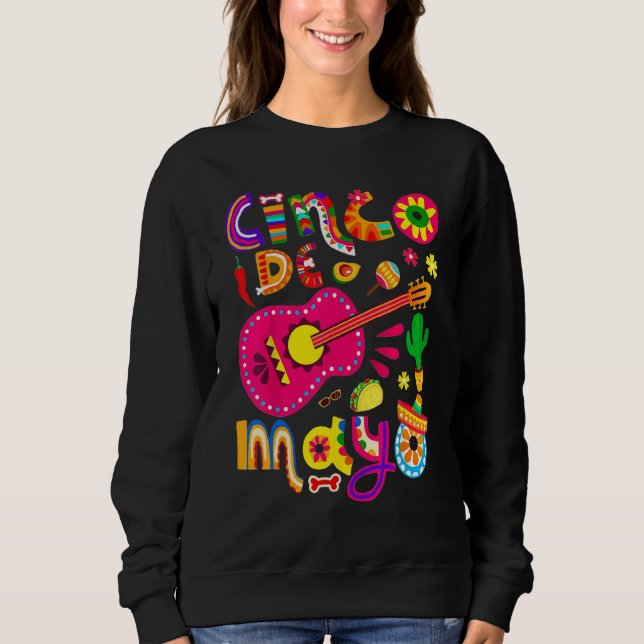 Sudadera Cinco De Mayo Shirt Mexican Fiesta 5 De Mayo Women (Anverso)