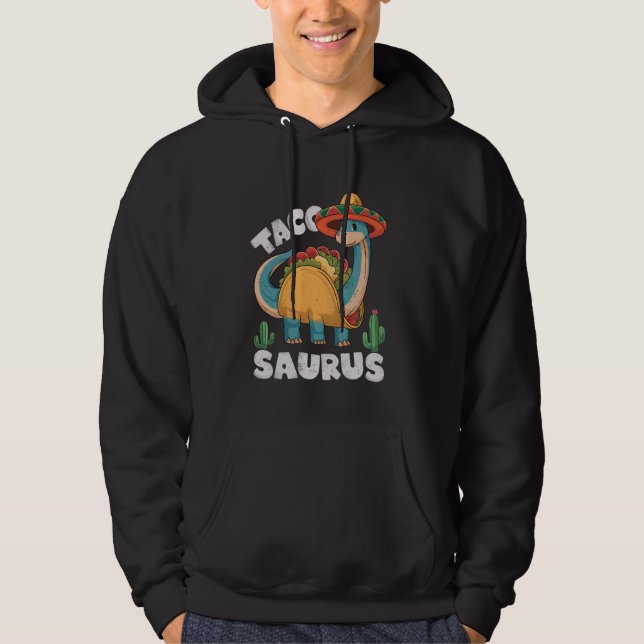 Sudadera Cinco De Mayo Tacosauro Taco Dinosaurio Mexicano S (Anverso)