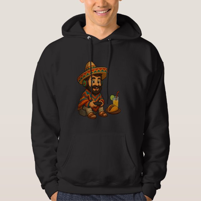 Sudadera Cinco de mayo videojuegos mexicanos Poncho Sombrer (Anverso)