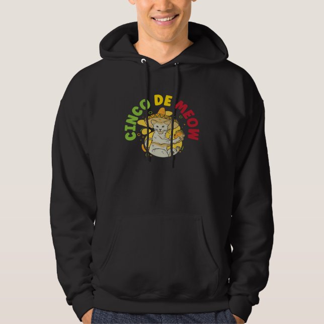 Sudadera Cinco de Meow Cat  Mexico Pride Mexican Cinco De M (Anverso)