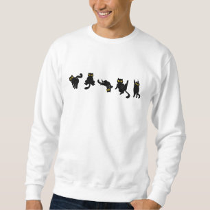 Sudadera Cinco gatos de ánimo, gato Mom Tee, gatos gracioso