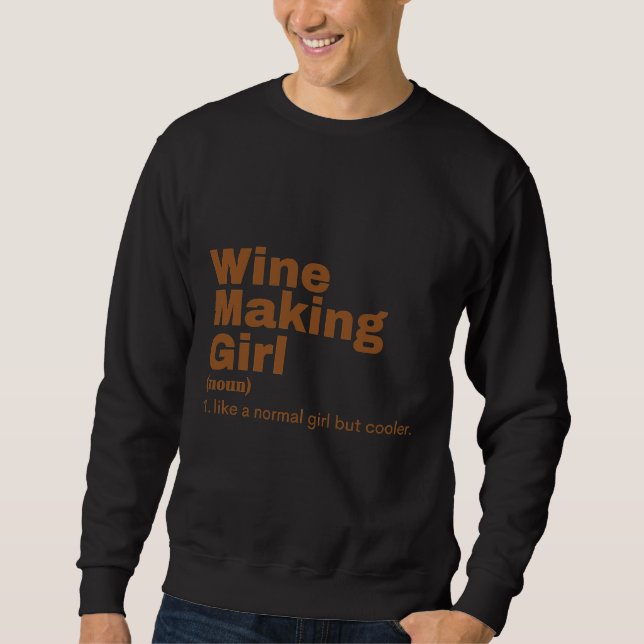 Sudadera Cine Chica Wine Making 87 (Anverso)