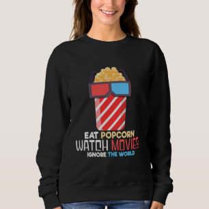 Sudadera Cine divertida de Popcorn Watch ignora el mundo