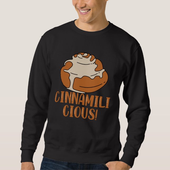Sudadera Cinnamilicious Ironic Cinnamon Roll Hobby Chef (Anverso)