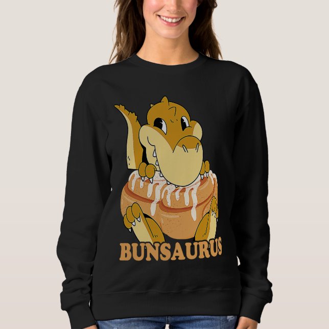 Sudadera Cinnamon Bun Dinosaur Sweet Pastry Dino Cinnamon R (Anverso)