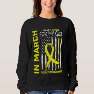 Sudadera Cinta Amarilla Conciencia de Endometriosis Gigi Am