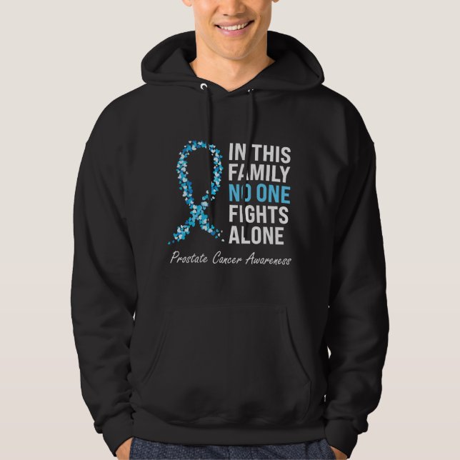 Sudadera Cinta Azul Claro de Concientización sobre el Cánce (Anverso)