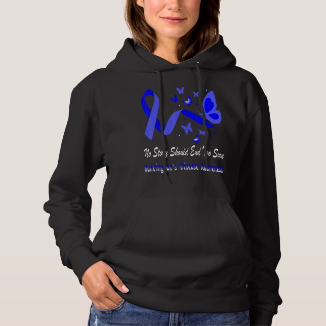 Sudadera Cinta azul para la toma de conciencia de la enferm (Anverso)