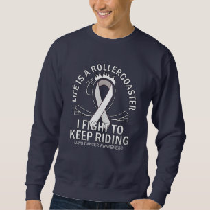 Sudadera Cinta blanca para la conciencia del cáncer de pul