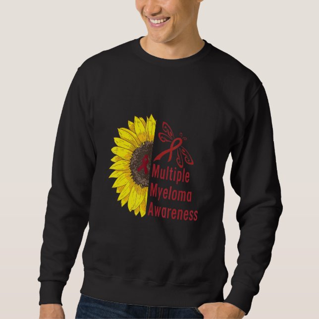 Sudadera Cinta Borgoña Mieloma Múltiple Conciencia (Anverso)