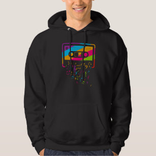 Sudadera Cinta Cassette de notas musicales de Retro Vintage
