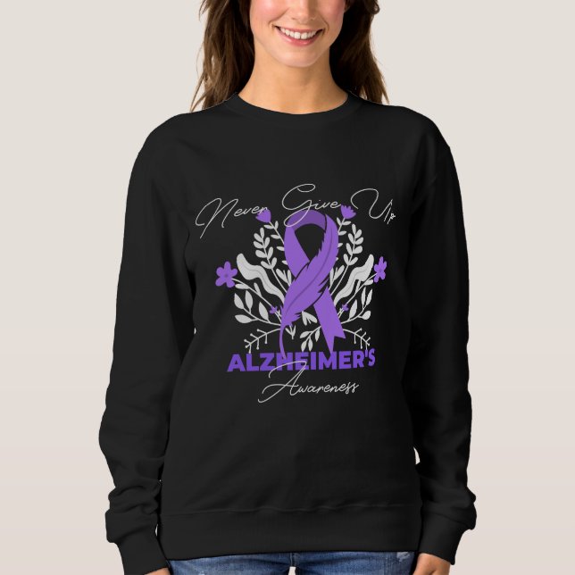 Sudadera Cinta de Alzheimer lucha por la conciencia de la d (Anverso)
