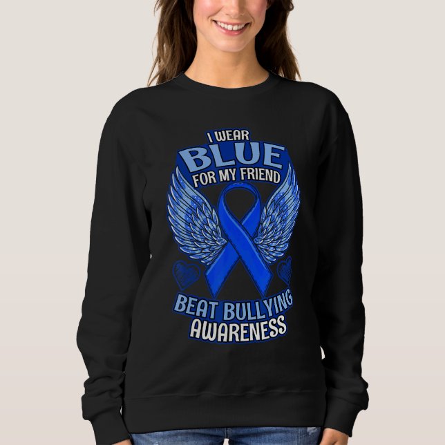 Sudadera Cinta de apoyo a amigos con conciencia contra el a (Anverso)