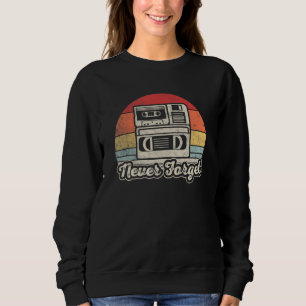 Sudadera Cinta de Audio Vintage Retro Nunca Olvides 70s 80s