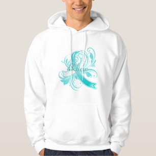 Sudadera Cinta de Cáncer Cervical Creer Florecer