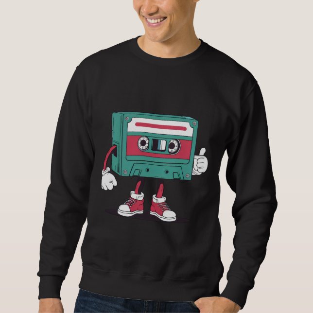 Sudadera Cinta de cassette retro. (Anverso)