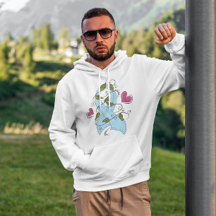 Sudadera Cinta de Conciencia Azul Claro Apoyo y Esperanza