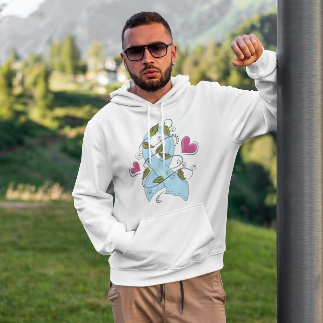 Sudadera Cinta de Conciencia Azul Claro Apoyo y Esperanza (Subido por el creador)