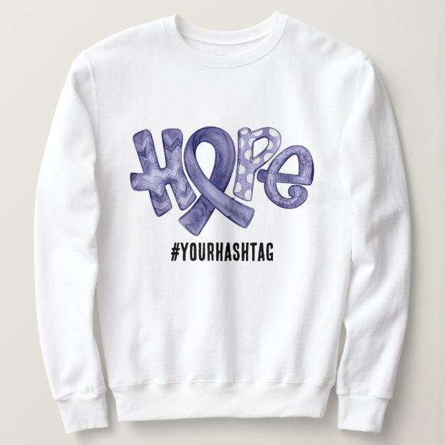 Sudadera Cinta de Conciencia de Esperanza Etiqueta Personal (Anverso del diseño)