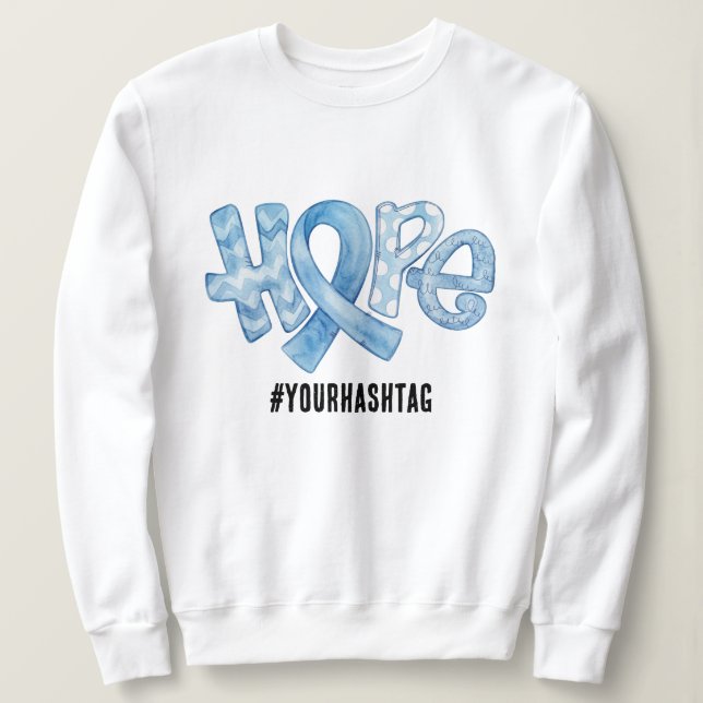 Sudadera Cinta de Conciencia de Esperanza Etiqueta Personal (Anverso del diseño)