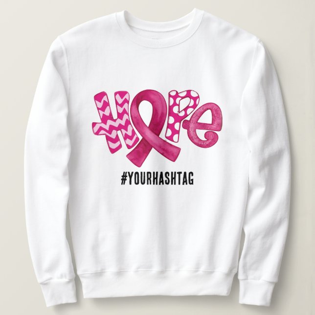 Sudadera Cinta de Conciencia de Esperanza Etiqueta Personal (Anverso del diseño)